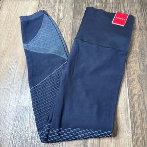 NWT SPANX Wide Waist Seamless Moto Leggings Look at Me in Indigo Sky 1X